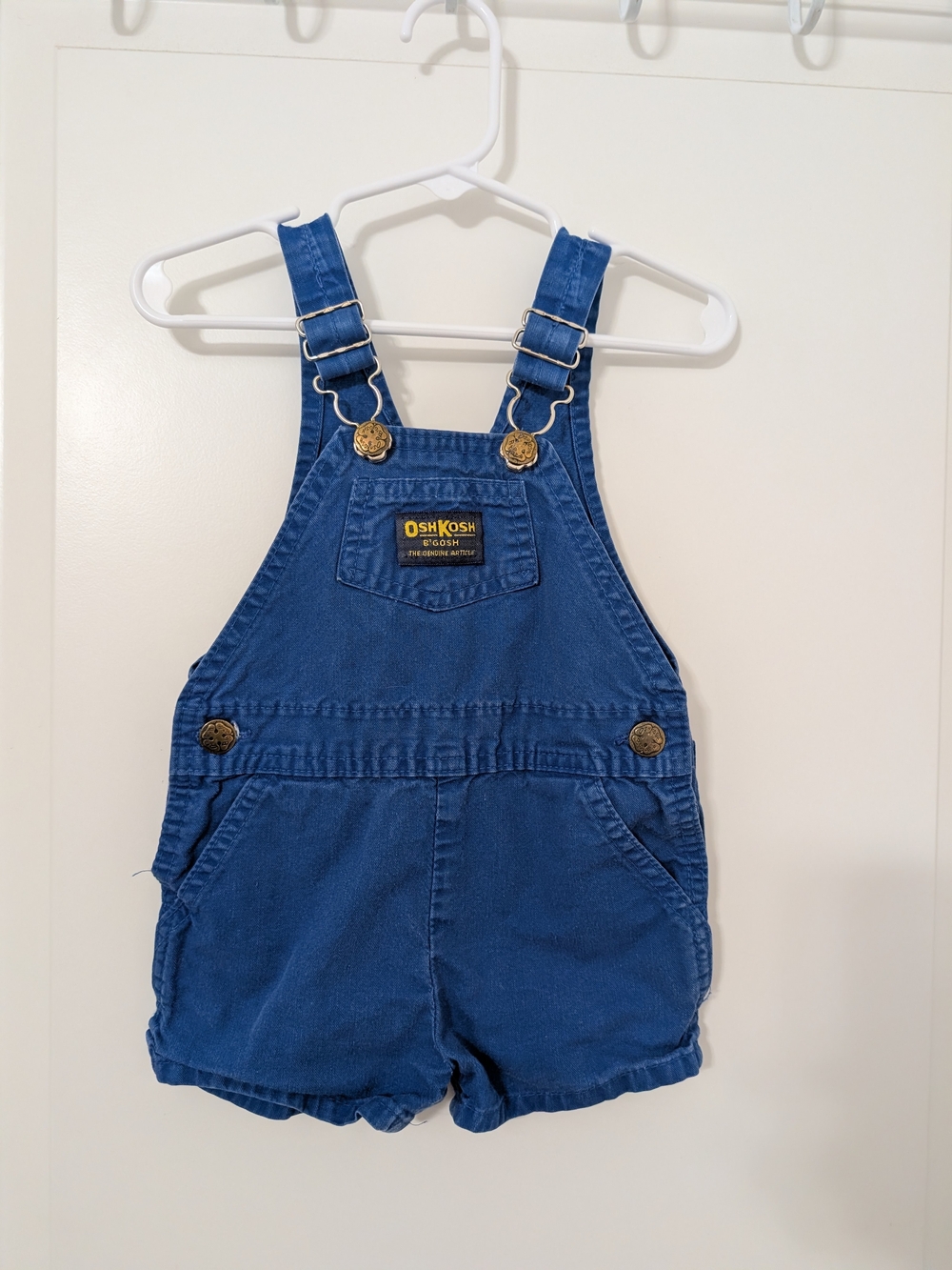 Vintage OshKosh B'gosh Vestbak Blue Shortalls Overalls 24M USA